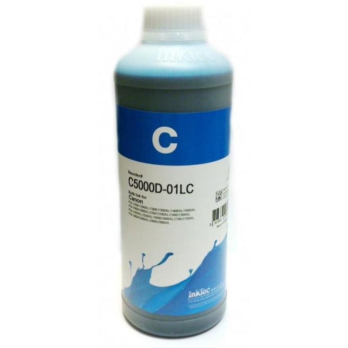 INKTEC ink bottle for Canon PGI-1200/1300/1400/1500/2500, MB2020/5020/5070/iB4020, Dye, 1L, Blue