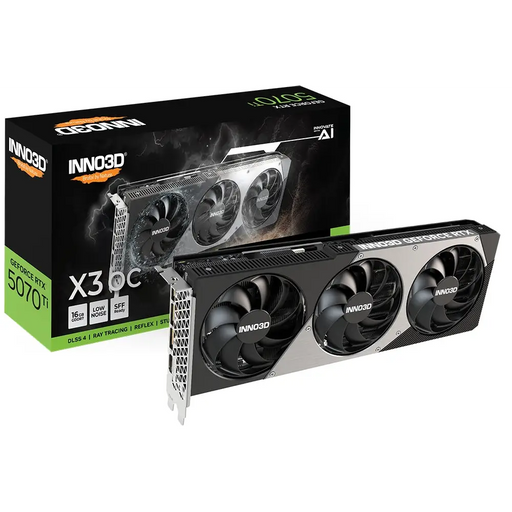 Inno3D GeForce RTX 5070 Ti 16GB GDDR7 X3 OC - Видео карти<<<INNO3D компоненти за компютри<<<INNO3D<<<PolyComp&&&Видео