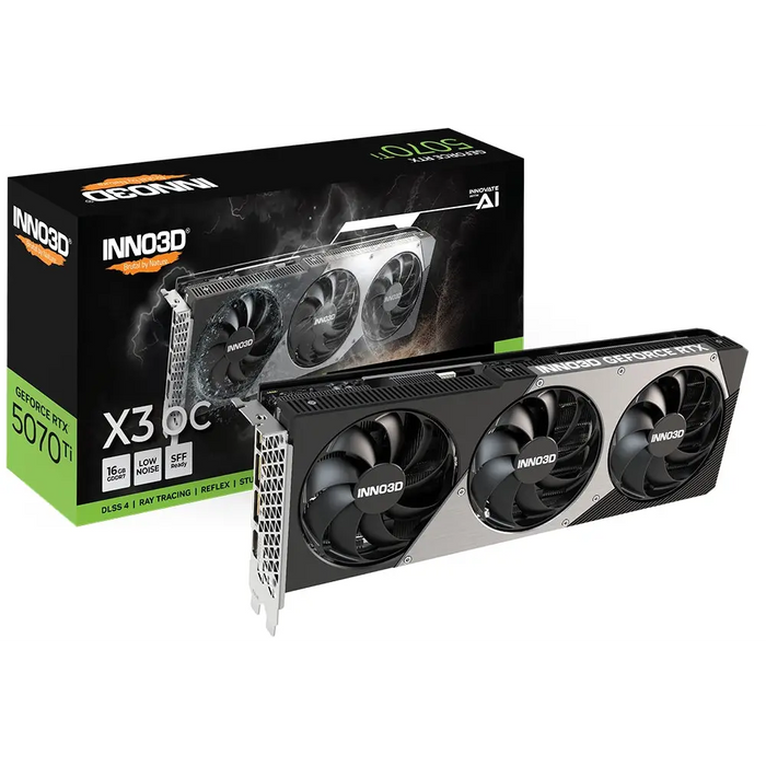 Inno3D GeForce RTX 5070 Ti 16GB GDDR7 X3 OC - Видео карти<<<INNO3D компоненти за компютри<<<INNO3D<<<PolyComp&&&Видео