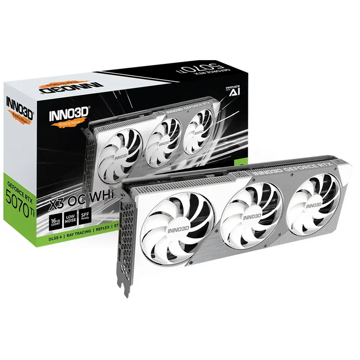 Inno3D GeForce RTX 5070 Ti 16GB GDDR7 X3 OC White - Видео карти<<<INNO3D компоненти за