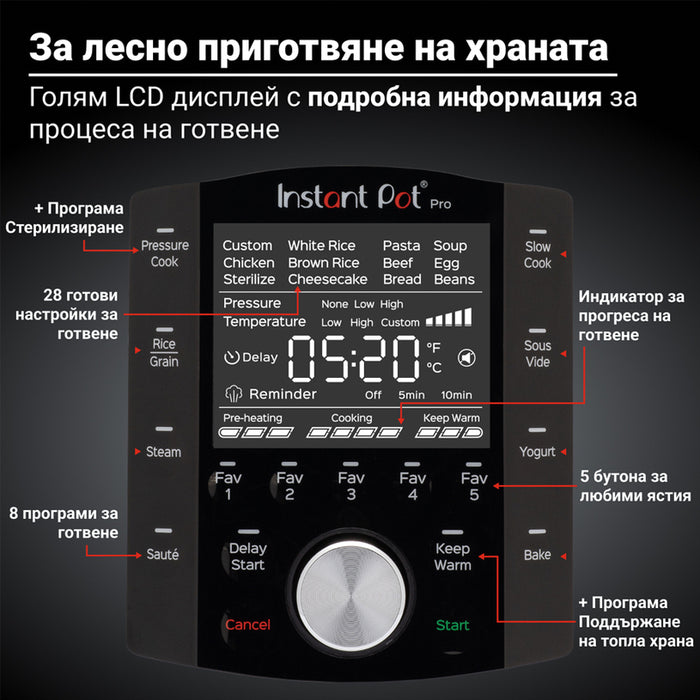 MULTICOOKER INSTANT POT PRO 5.7L, HERMETIC