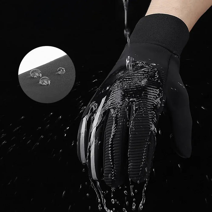 Insulated anti-slip sports phone gloves (size XL) - black - Cycling gloves<<<HurtelXML
