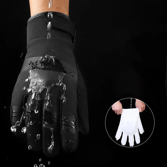 Insulated sports phone gloves (size XL) - black - Cycling gloves<<<HurtelXML