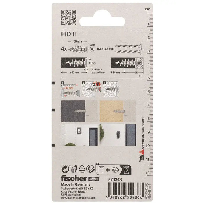 INSULATION DOWEL FISCHER FID II K - Комплекти дюбели<<<Дюбели<<<Инструменти и железария<<<Praktiker