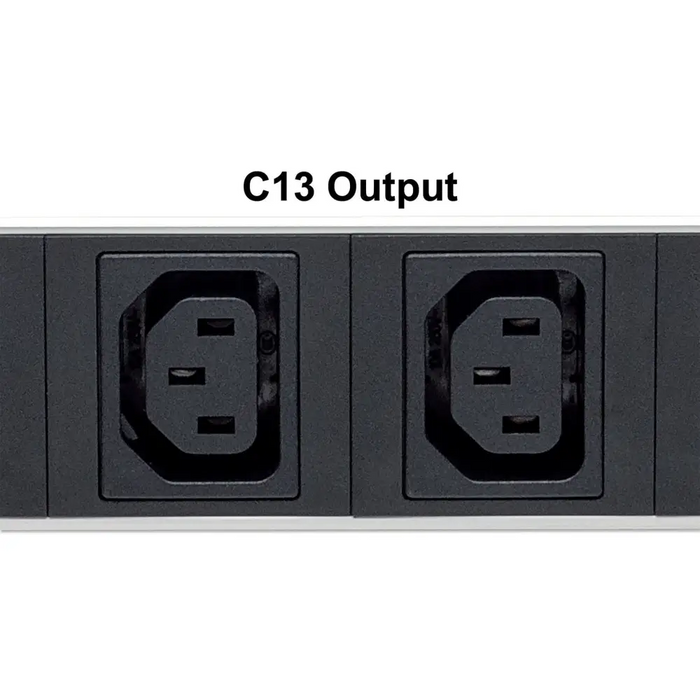 Intellinet Vertical Rackmount 24-Output Power Distribution Unit (PDU) 20 x C13 & 4 x Output C19 Removable Power Cable