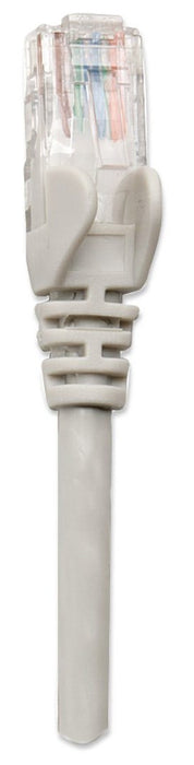 Intellinet Network Patch Cable, Cat5e, 3m, Grey, CCA, U/UTP, PVC, RJ45, Gold Plated Contacts, Snagless, Booted, Lifetime Warranty