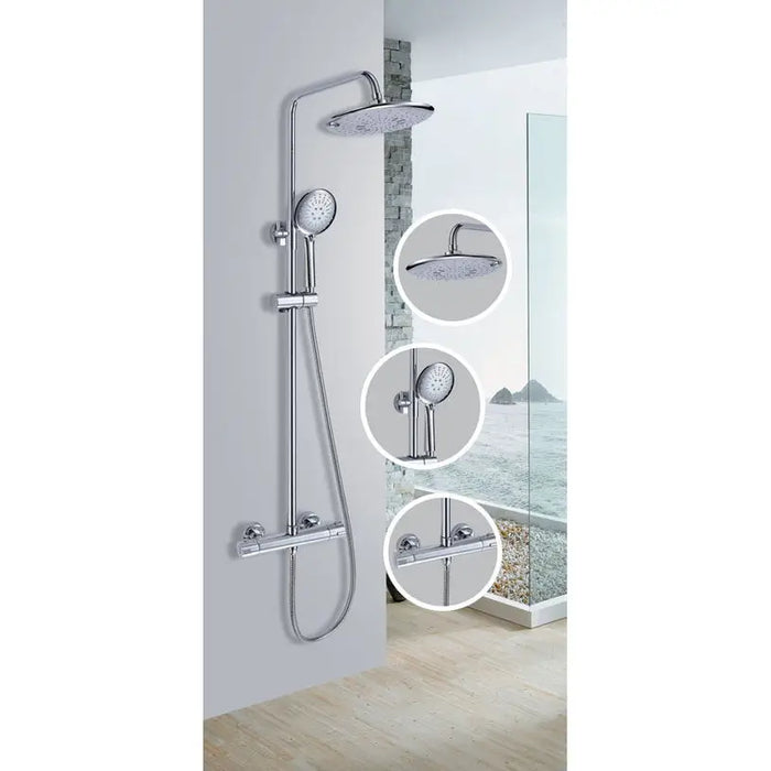 INTER CERAMIC THERMOSTAT SHOWER SYSTEM SOLANGE 6221 - Душ системи колони<<<Смесители и душове<<<Баня<<<Praktiker&&&Душ