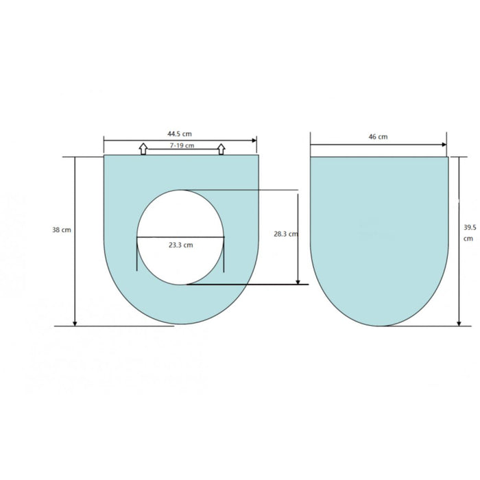 DUROPLAST TOILET SEAT LEILA BLACK