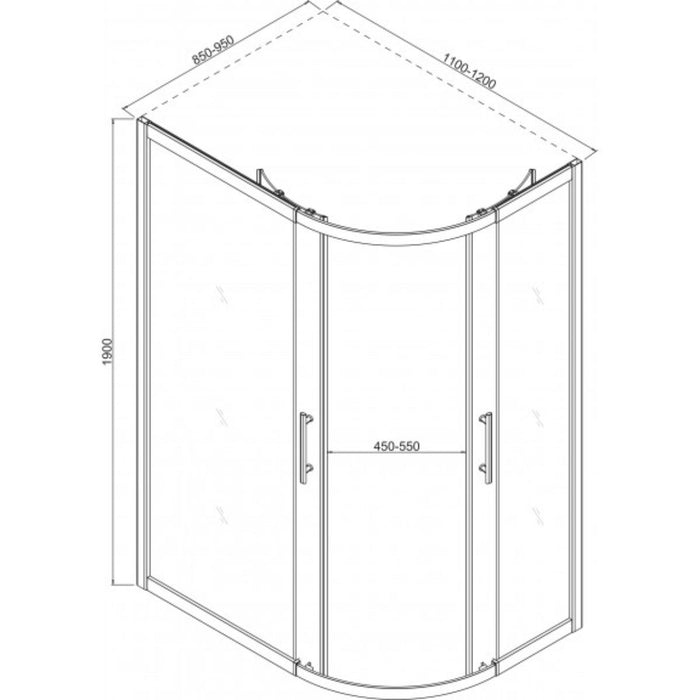 ADJUSTABLE SHOWER CABIN 787/31 IC