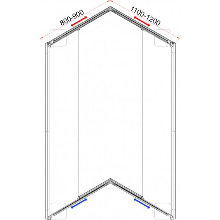 ADJUSTABLE SHOWER CABIN ICS 787G/NANO