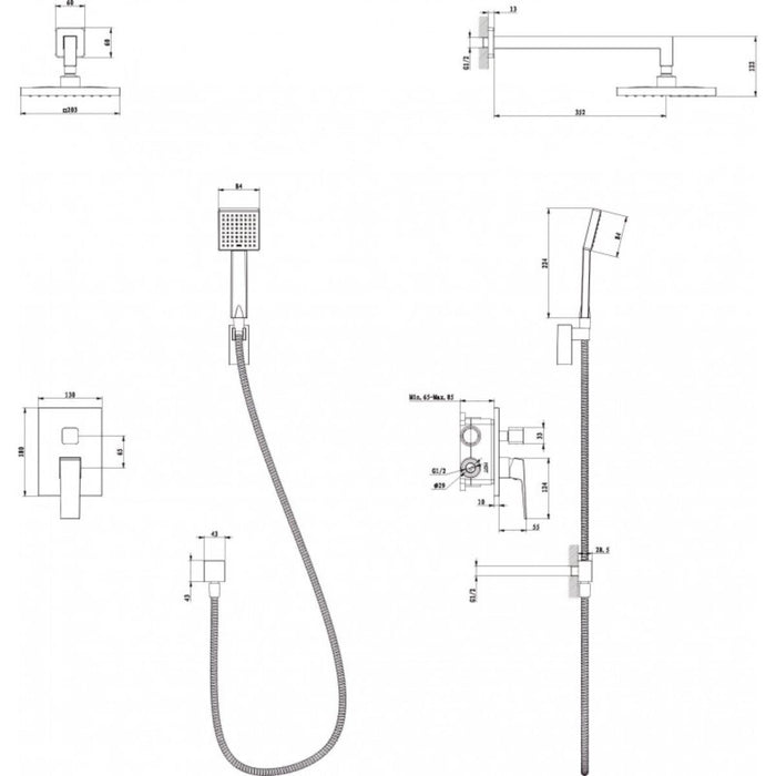 BUILT-IN SHOWER FAUCET ELINOR BM