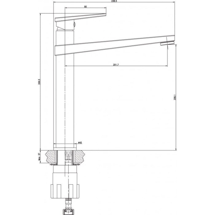 BIANKA STANDING TALL WASHBASIN FAUCET