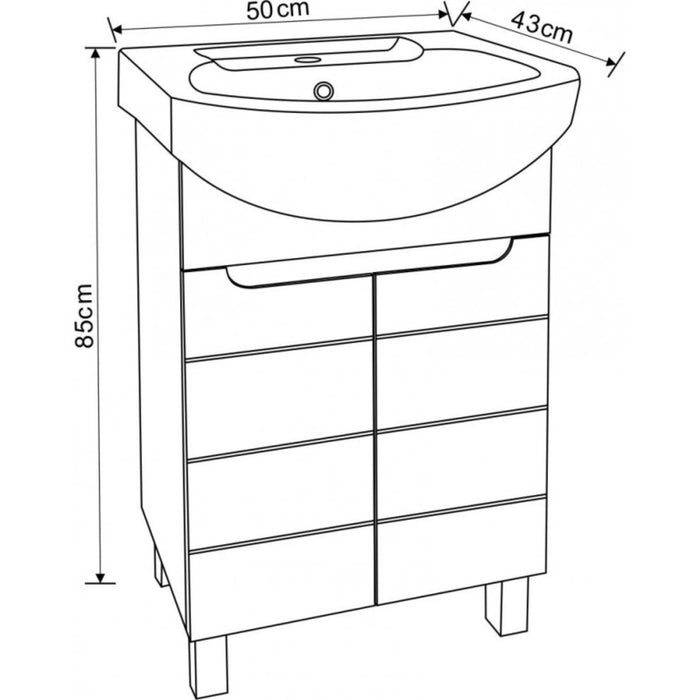 BATHROOM BASE CABINET WITH SINK ICP 5041 IC