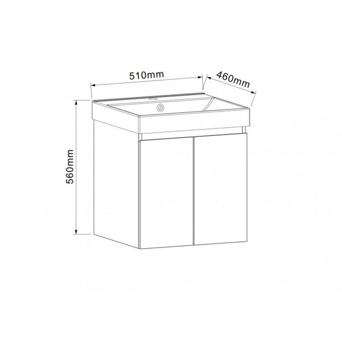 PVC BATHROOM CABINET ANIELA WITH WASHBASIN