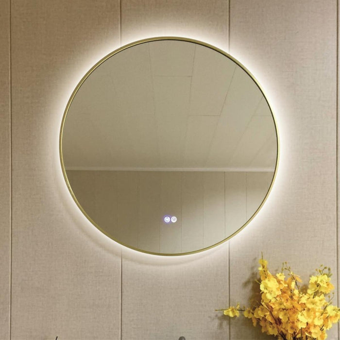 MIRROR LED D800 BRUSH LIGHT GOLD
