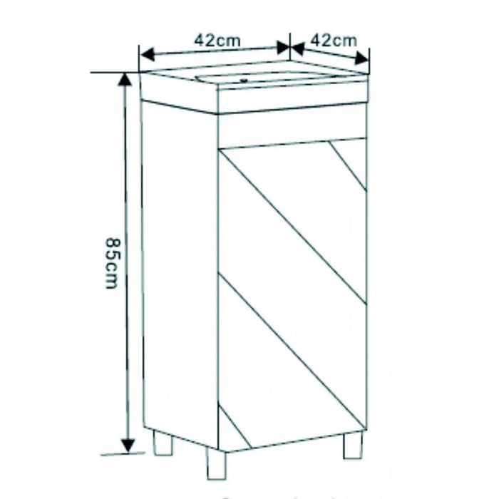 BATHROOM CABINET WITH WASHBASIN INTER CERAMIC 4242