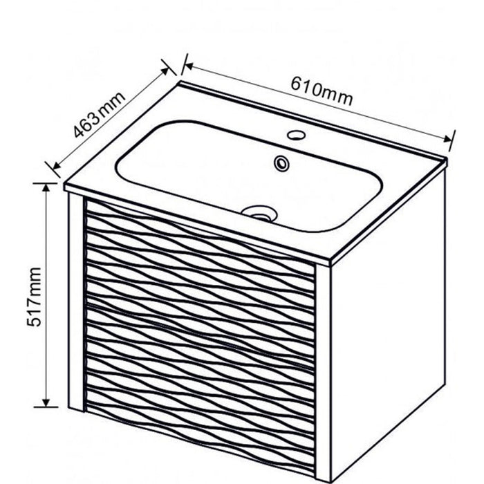INTER CERAMIC MADISON BATHROOM CABINET WITH WASHBASIN