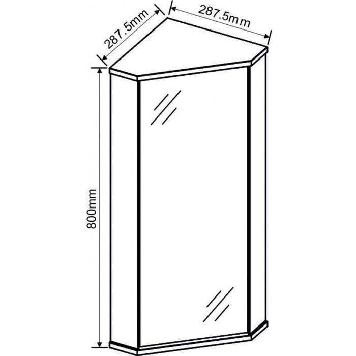 CORNER BATHROOM CABINET WITH MIRROR INTER CERAMIC SYDNEY
