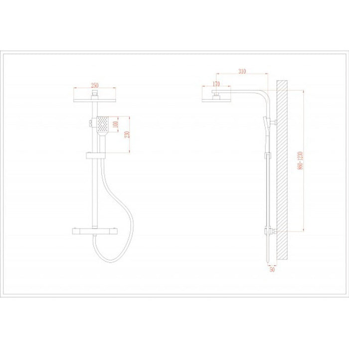 THERMOSTATIC SHOWER SYSTEM INTER CERAMIC BLAKE