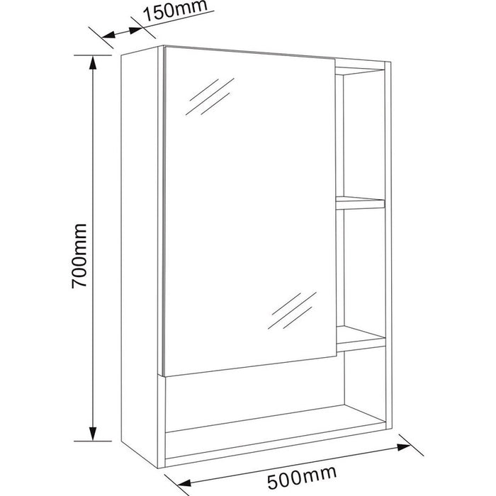 BATHROOM CABINET WITH MIRROR INTER CERAMIC AMELIA