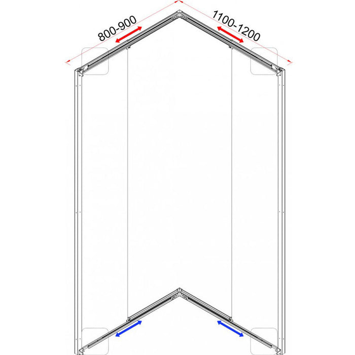 ADJUSTABLE SHOWER CABIN INTER CERAMIC 787TR