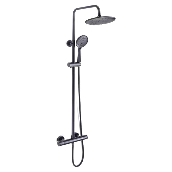 THERMOSTATIC SHOWER SYSTEM INTER CERAMIC SONLAGE BLACK MATTE