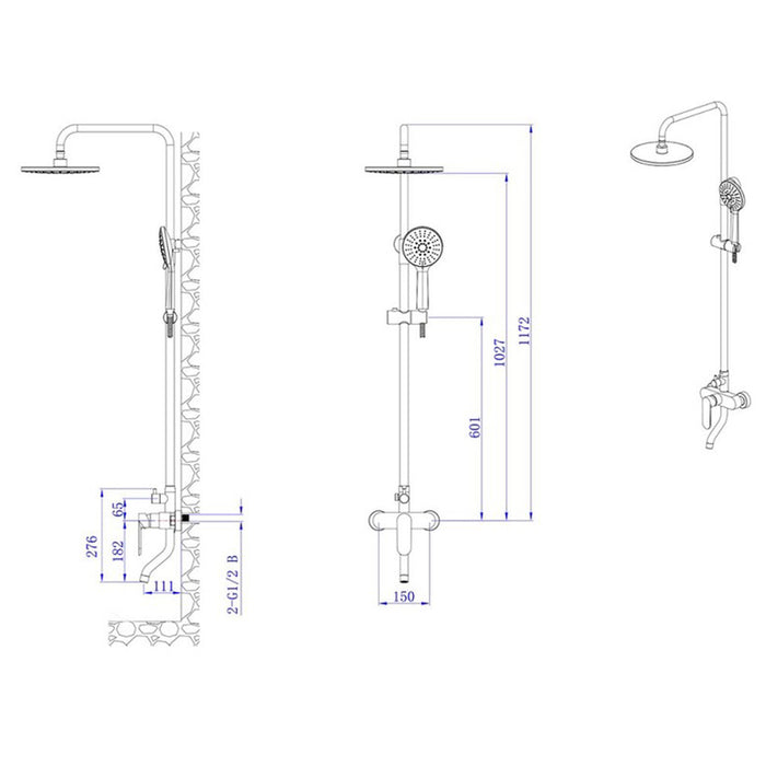 SHOWER SYSTEM INTER CERAMIC VENICE 6328GG