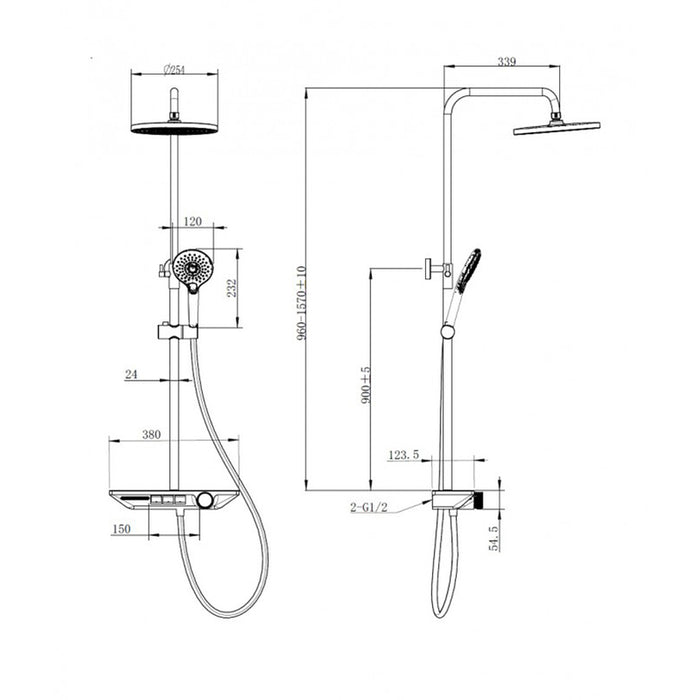 SHOWER SYSTEM INTER CERAMIC INTER CERAMIC ROYAL 6234C