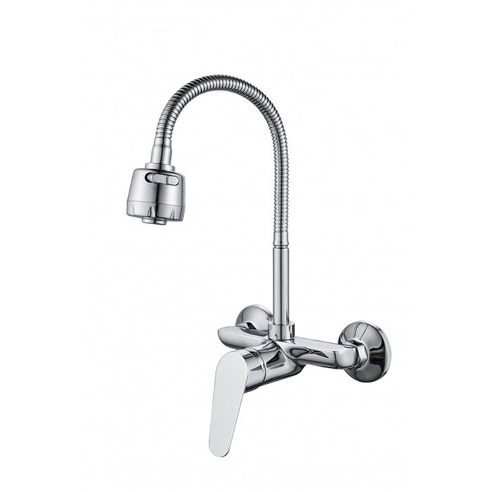 INTER CERAMIC LINNI WALL-MOUNTED KITCHEN FAUCET WITH MOVEABLE SHOWER
