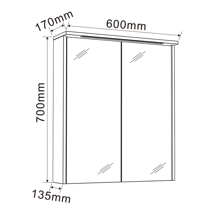 BATHROOM CABINET WITH MIRROR INTER CERAMIC OREN