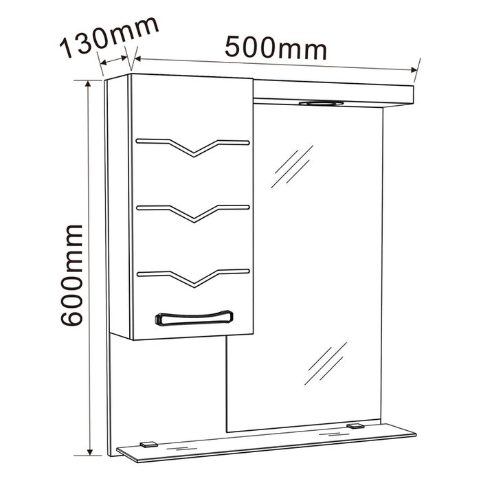 BATHROOM CABINET WITH MIRROR INTER CERAMIC MALAKA