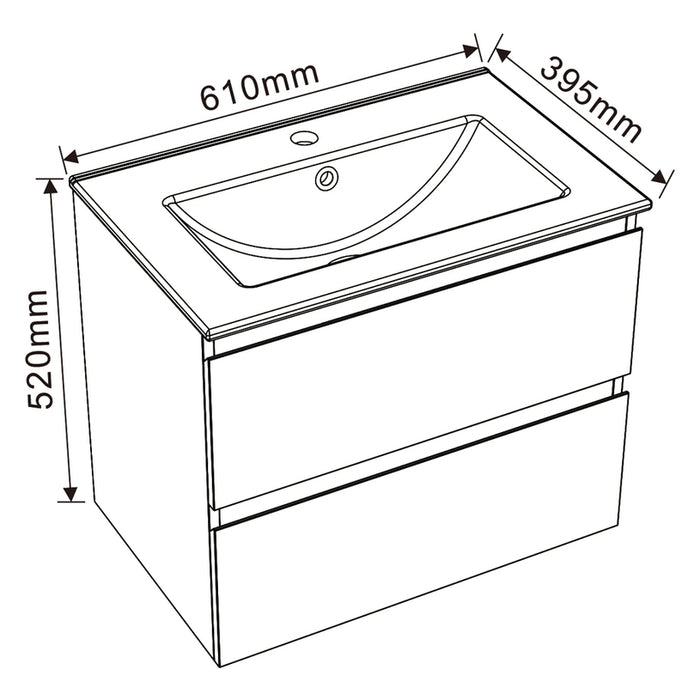 BATHROOM CABINET WITH WASHBASIN INTER CERAMIC MONZA