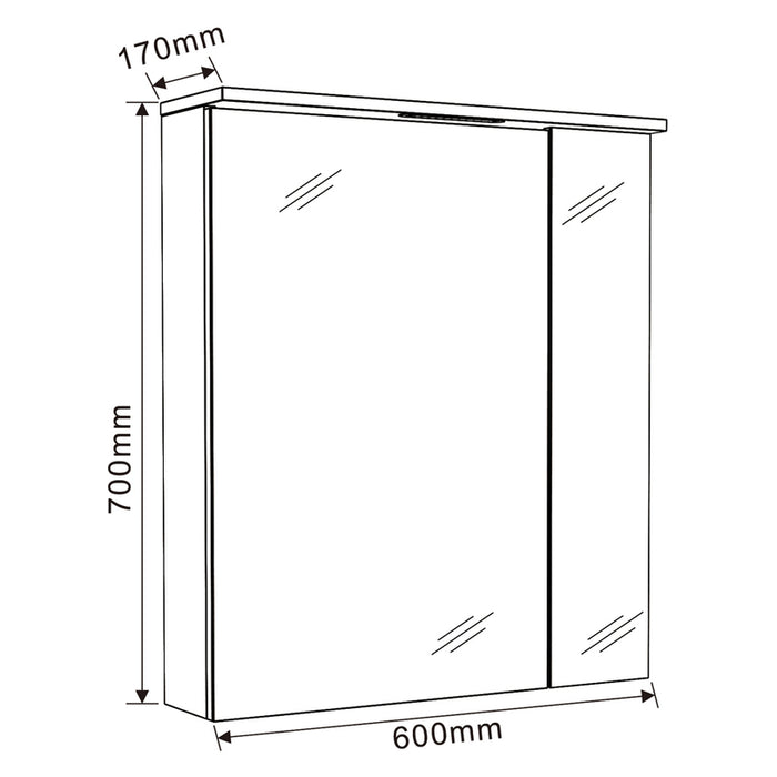 BATHROOM CABINET WITH MIRROR INTER CERAMIC MONZA