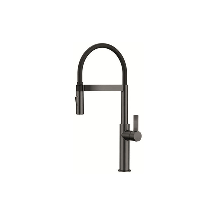 KITCHEN FAUCET WITH PULL-OUT SHOWER INTER CERAMIC GUN GRAY