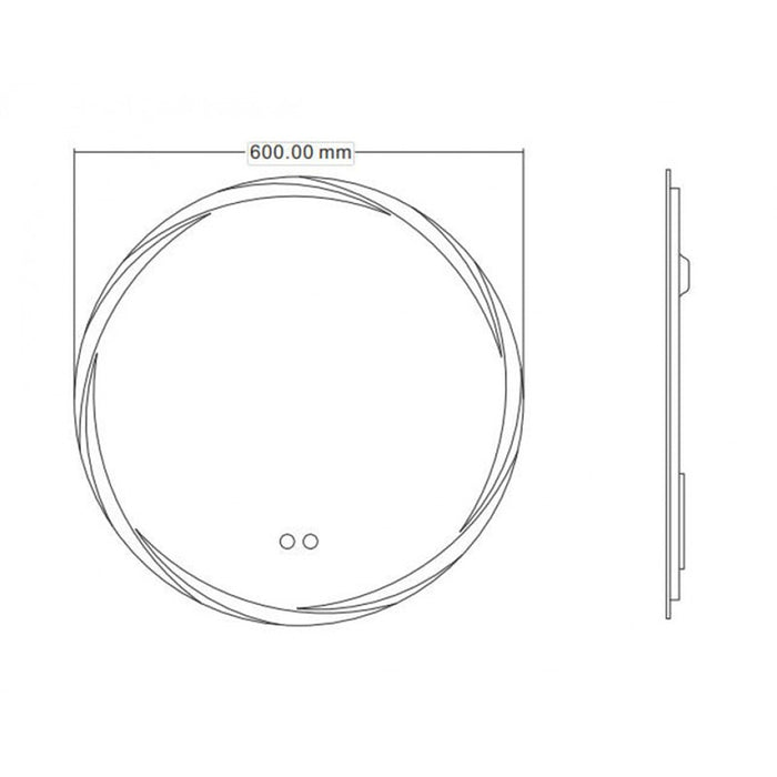 LED BATHROOM MIRROR ELENE INTER CERAMIC 1944