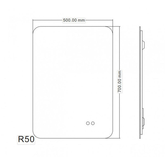 LED BATHROOM MIRROR FABIA INTER CERAMIC 1945-50