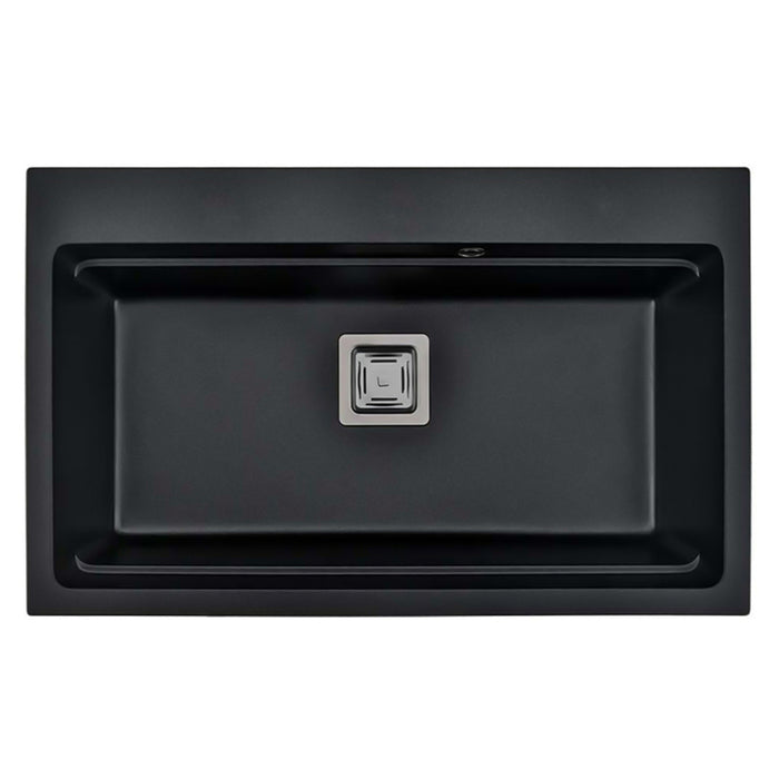 GRANITE KITCHEN SINK RECTANGULAR INTER CERAMIC 8213 78X48X21 CM BLACK