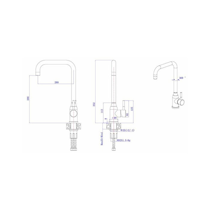 KITCHEN MIXER WITH GRANITE COVER INTER CERAMIC 7107005 SAND
