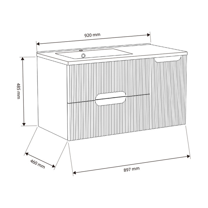 BATHROOM CABINET WITH WASHBASIN INTER CERAMIC