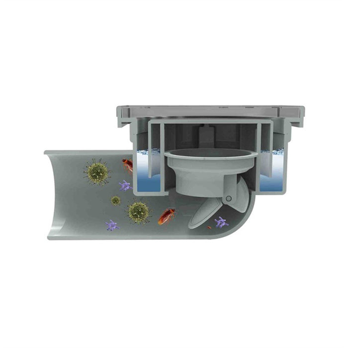 FLOOR TRAP INTER CERAMIC 6414GG GUN GRAY