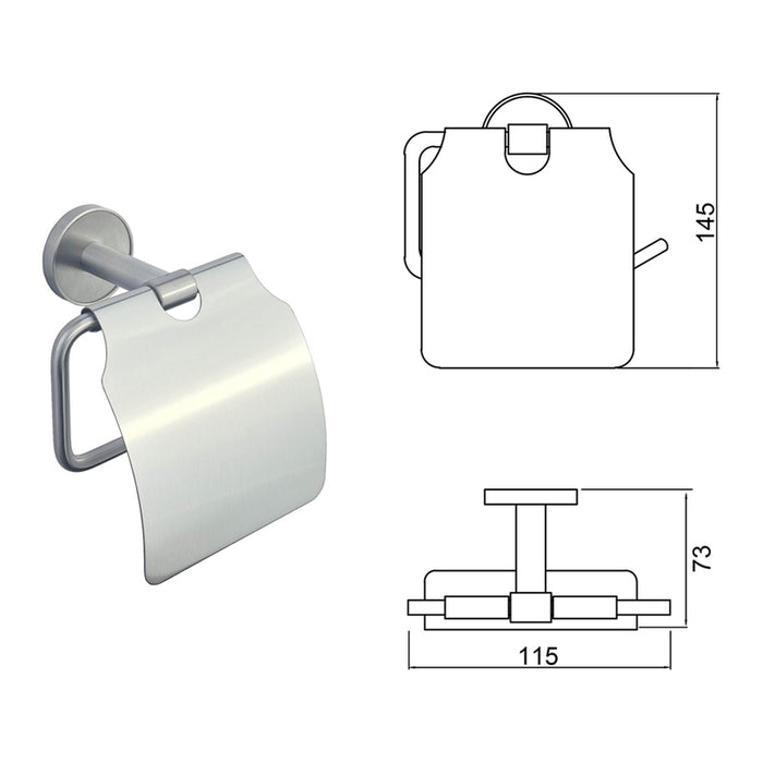 TOILET PAPER DISPENSER WITH LID INTER CERAMIC LUSSO
