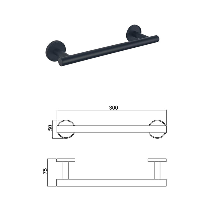 TOWEL RACK 30 CM INTER CERAMIC LUSSO