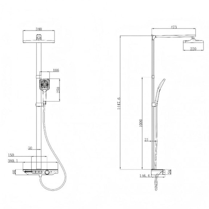 SHOWER SYSTEM INTER CERAMIC ESTE 6231C