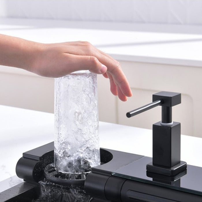 SINK SET WITH FILTERING SYSTEM AND ADDITIONAL FUNCTIONS INTER CERAMIC AQUARIS HAND MADE PVD