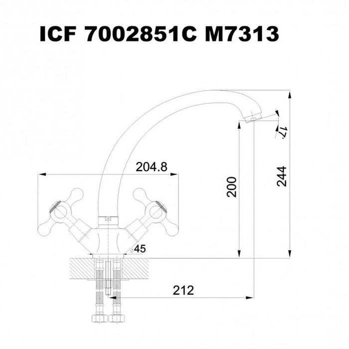 INTER CERAMIC RETRO KITCHEN FAUCET