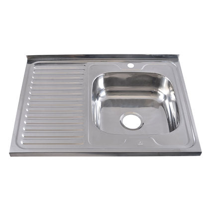 BURGUNDY KITCHEN SINK INTER CERAMIC ICK 8060AL LEFT 80X60X16 CM.