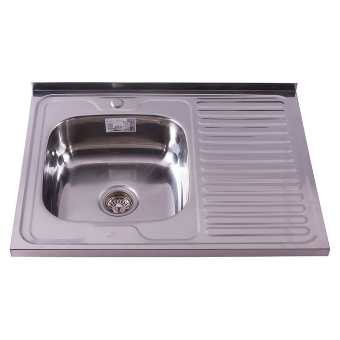 BURGUNDY KITCHEN SINK INTER CERAMIC ICK 8060AR RIGHT 80X60X16 CM.
