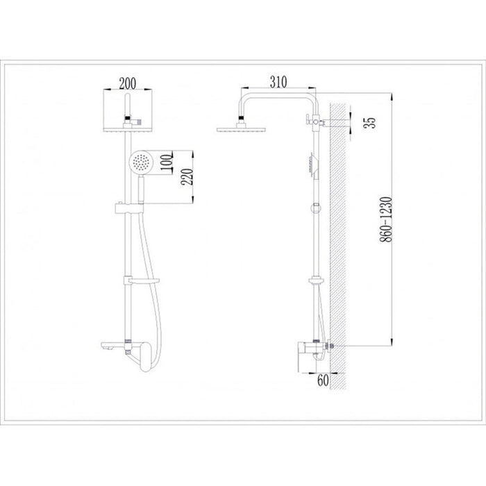 SHOWER SYSTEM INTER CERAMIC KAYA 890