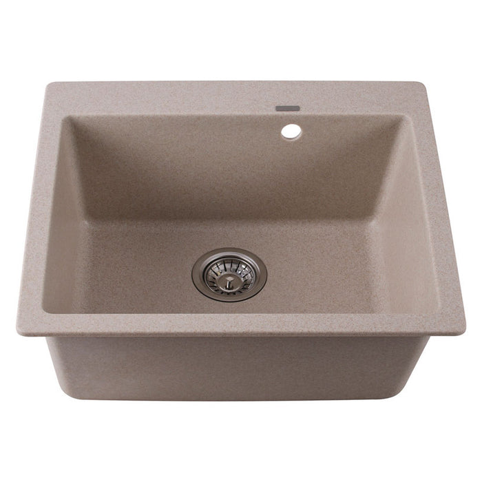 GRANITE KITCHEN SINK 8304 INTER CERAMIC RECTANGULAR 57X50X22.5CM SAND
