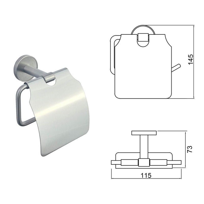 TOILET PAPER DISPENSER WITH LID INTER CERAMIC LUSSO